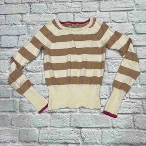 Striped Brown and Cream Women's Sweater